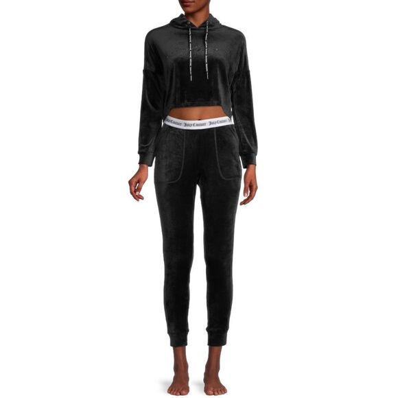 2-Piece Set Juicy Couture Velour Shine Embellished Sleep Set Tracksuit - Picture 2 of 8